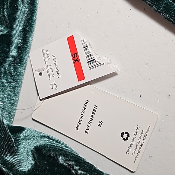 Pink Rose x Dry Goods Evergreen Velour Long Sleeves Cardigan Jacket XS NWT - Picture 2 of 16